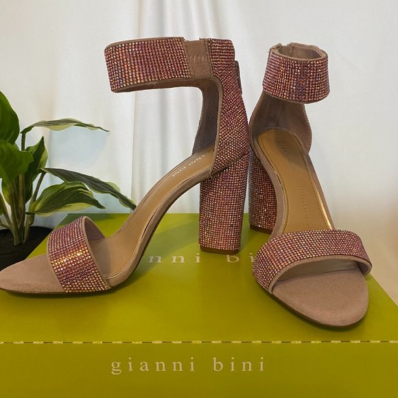 Gianni Bini Ronilynn Bling Jewel Embellished Dress Sandals-Lavender-SZ 8.5M - Picture 3 of 9